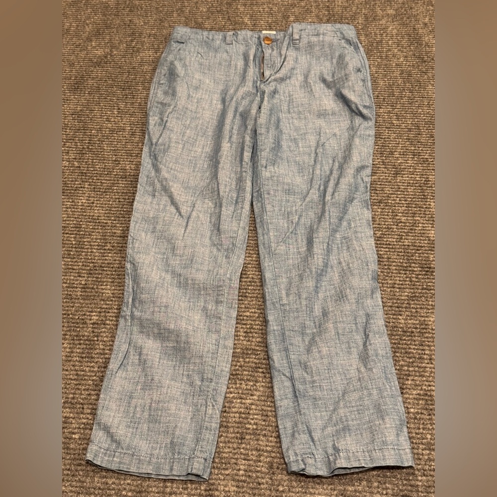 Gap 100% cotton denim colored summer work pants women’s sz 2 girlfriend khaki